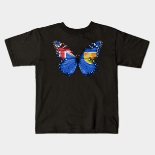 Turks And Caicos Flag  Butterfly - Gift for Turks And Caicos From Turks And Caicos Kids T-Shirt